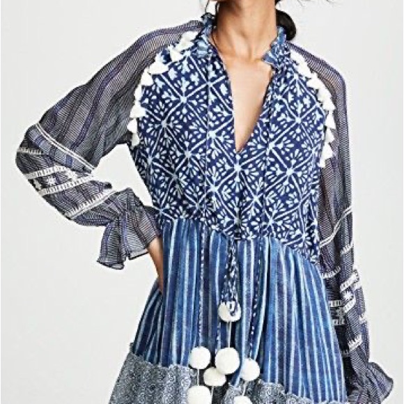 Hemant & Nadita Blue Pom Dress - Picture 7 of 7
